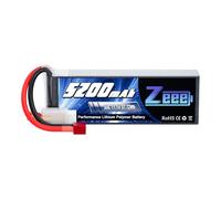 Zeee 3S Lipo RC Batería 11,1V 50C 5200mAh con Conector en T para Aviones teledirigidos, Aviones con Mando a Distancia.