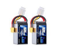 Zeee 4S LiPo Batería 14.8V 120C 1500mAh con Conector XT60(2 Paquetes) | RC Batería para UAV Drones FPV Road Bike Quadcopters Avión Helicóptero RC Barco Coche RC