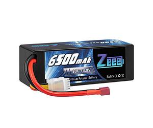 Zeee 4S Lipo Batería 14.8V 80C 6500mAh Hardcase Batería con Conector Deans T para RC Hobby Coche RC Helicóptero RC Avión RC Barco RC