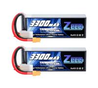Zeee 4S Lipo RC Batería 14,8 V 50C 3300 mAh con Conector XT60 para RC Coche, Camión, Avión, Barco RC Hobby (2 Unidades)