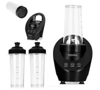 ZEEGMA VITAMINE FERRO Batidora Eléctrica para Cócteles y Smoothies, Accionamiento Magnético 200W, Mini Batidora 2 Botellas Intercambiables 300 ml, 2 Velocidades, Trituración de Hielo