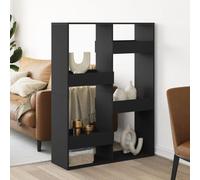 Zeehear Separador de habitaciones, color negro, 100 x 33 x 135 cm, con 6 estantes, versátil estantería de pie para salón, oficina, estudio, ahorro de espacio y estante abierto