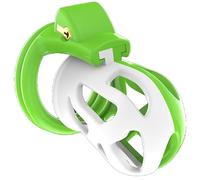 ZeeKoug Accesorio De Jaula De ProteccióN De PláStico Verde Blanco, CóModo Y úNico, FáCil De Usar, PortáTil, Regalo De Pareja.