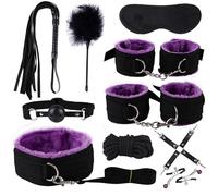 ZeeKoug Conjunto De 10 Piezas De Accesorios De Yoga De Nylon PúRpura, con Una Variedad De Estilos Ajustables, Adecuados para Equipos De Entrenamiento En El Hogar Y Regalos De Pareja