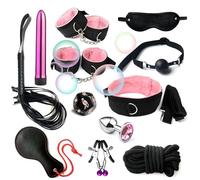 ZeeKoug Conjunto De 12 Piezas De Accesorios De Dados Divertidos De Nylon De Peluche Rosa para Parejas, Herramientas De Equipo Deportivo Ajustables para Piernas Y Caderas, Regalos Originales