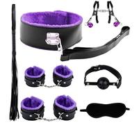 ZeeKoug Conjunto De 7 Piezas De Accesorios Deportivos De Cuero Liso Ajustable PúRpura, Mostrando Encanto Personal Y Dando DiversióN Infinita A La Vida.