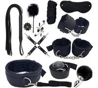 ZeeKoug Novedad 12 Piezas De Nylon Fuerza De Entrenamiento Conjunto, Interior DiversióN Pierna Y Cadera Ejercicio Equipo con Accesorios De Cola [Negro], Regalo De Pareja