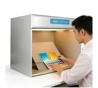 ZEEKYFOR Cabina de Evaluación de Color con Luz LED, Cabina de Luz Profesional para Igualación de Color en La Impresión de Telas, Textiles y Prendas de Vestir 6 Light Source