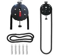 ZEEKYFOR Entrenador de Cuerda Sin Fin, máquina de Poleas con Resistencia Ajustable, Equipo de Entrenamiento Físico con Cuerda de Tracción