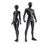 ZEELYDE - Figuras de acción modelo de PVC con modelos de figuras de dibujo de caja para artistas (Mujer +, Negro)