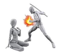 ZEELYDE - Figuras de acción modelo de PVC con modelos de figuras de dibujo de caja para artistas (Mujer +, Gris)