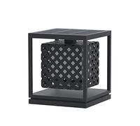 ZEELYDE Lámpara Solar de para Exteriores,Luz de Pilar Solar Luz de Pared Impermeable al Aire Libre Lámpara de Pilar Cuadrada de Acero Inoxidable Villa Jardín Puerta comunitaria Luz de jardín Luz de