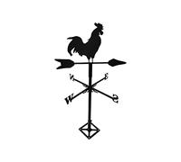 ZEELYDE Veleta de Viento, Indicador de dirección del Viento de la Veleta del Tiempo en Forma de Gallo del hogar del Hierro de la Granja, Herramientas de medición de los techos del Patio decoración d