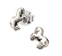 ZEEme for Kids Pendientes Pendientes Plata 925 Pulida Brillo Caballo Pony Niñ...
