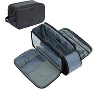 ZEEMO - Bolsa de Aseo para Hombre, Bolsa de Aseo Impermeable y antifugas con Gran Capacidad para artículos de tocador, Multi-Bolsillo 6L (Negro), Plus Toiletry Bag, Neceser para Hombre