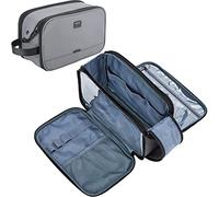ZEEMO Neceser para hombre, resistente al agua y a prueba de fugas, con gran capacidad para artículos de tocador, Múltiples bolsillos de 6 L (gris), Plus Toiletry Bag, Neceser para hombre