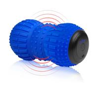 ZeenKind Bola de masaje vibradora de maní para terapia de punto de activación de tejido profundo, liberación miofascial y recuperación muscular. Rodillo de bola de maní texturizado para cuello y