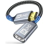 ZEENVIC Cable Alargador HDMI 0.5M, Cable de extensión HDMI 2.1 8K@60Hz 4K@120Hz/144Hz 48Gbps High Speed UHD eARC HDCP 2.3 HDR10+ Dinámico, Compatible con TV Stick, HDTV, Portátil, PS5/PS4