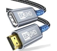 ZEENVIC Cable Alargador HDMI 1.5M, Cable de extensión HDMI 2.1 8K@60Hz 4K@120Hz/144Hz 48Gbps High Speed UHD eARC HDCP 2.3 HDR10+ Dinámico, Compatible con TV Stick, HDTV, Portátil, PS5/PS4