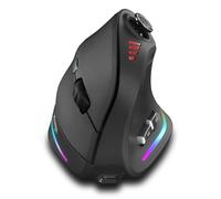 Zeerkeer Ratón Gaming con Joystick, Bluetooth/2.4G Inalámbrico/Ratón Juegos con Cable, 12 Botones Programables, Efectos de luz RGB, 24000 DPI, Diseño Ergonómico, Adecuado para Juegos y Oficina - Negro