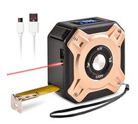 Zeerkeer Telémetro Láser 40M 2 en 1 con Pantalla LCD USB Recargable Telémetro Láser Digital，Rangavero láser de 2 en 1 Cinta