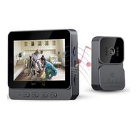 Zeerkeer Videoportero Inalámbrico Exterior,Cámara Full HD 1080P, Pantalla IPS 4.3", Visión Nocturna IR, Sin WiFi Requerido, para Exteriores