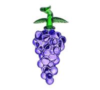 ZEERSHEE Figura de uva de cristal púrpura hecha a mano con productos de soplado de vidrio, adornos de frutas de cristal, adornos de vidrio adecuados para decoración del hogar y la oficina