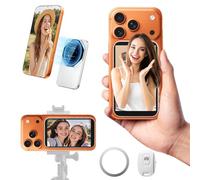 ZeeSunMm Monitor Selfie para iPhone y Android - Monitor Selfie 4K para iPhone con Pantalla de 3,97", Mando Bluetooth, Anillo magnético y batería de Larga duración para Vlog, Live-Stream y TikTok