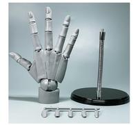 Zeetan Modelo Flexible De La Mano Derecha 1:1, Figuras De Mano del Maniquí De Artistas Móviles De Las Articulaciones para Mostrar Bocetos Y Pintar,Gris