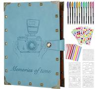 ZEEYUAN Álbum De Fotos DIY Álbum Scrapbooking Cuero Álbum Fotos una Libro Especial Navidad Día de Los Enamorados Día Madre Regalo Cumpleaños del día Padre Regalo único.Regalo para Hombre Mujer