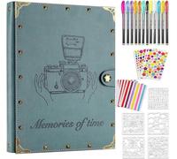 ZEEYUAN Álbum De Fotos, DIY Memoria Álbum Cuero Álbum Fotos una Libro Especial Navidad Día de Los Enamorados Día Madre Regalo Cumpleaños del día Padre Regalo único.Regalo para Hombre Mujer