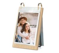 ZEEYUAN Álbumes de Fotos de Escritorio de 10X15 para 60 Fotos Marco de Fotos de Madera abatible para 10X15 Regalos para Mujeres