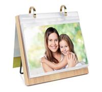ZEEYUAN Álbumes de Fotos de Escritorio de 13X18 para 60 Fotos Marco de Fotos de Madera abatible para 13X18 Regalos para Mujeres