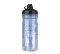 ZEFAL Arctica 55 Soft Cap con Protección No Mud - Bidon Ciclismo Isotermico - Inodoro y Hermético con Protección contra el Barro - Bidón Ciclismo sin BPA - Azul/Plata - 550 ml