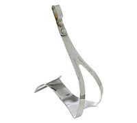 Zefal Bicycle Classic Acero Mitad Dedos Clips, L/XL, Color Cromado, tamaño X-Large