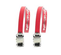 ZEFAL Correas de Piel para tocles - Par de Correas para Calapies en Cuero Rojo - Calapies Bicicleta