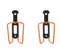 ZEFAL Pack ALU Plast 124 - Pack de Dos portabidones - Portabidón Bicicleta de Aluminio para Todo Tipo de Bicicletas - Ligero y Resistente - Naranja