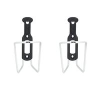 ZEFAL Pack ALU Plast 124 - Pack de Dos portabidones - Portabidón Bicicleta de Aluminio para Todo Tipo de Bicicletas - Ligero y Resistente - Blanco