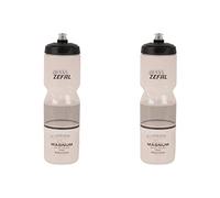 ZEFAL Pack Magnum - Dos Bidones de Ciclismo Reutilizables - Botellas de Bicicleta y MTB Sin BPA - Transparente, 975ml Cada Botella