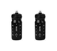 ZEFAL Pack Sense Soft 65 - Lote de 2 bidones para bicicleta y MTB, botella deportiva flexible e inodora, botella de agua sin BPA - Tetina de silicona - Negro, 2 x 650ml