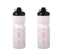 ZEFAL Pack Sense Soft 80 No Mud - Dos Bidones de Ciclismo y MTB Con Protección De La Tetina - Botella Bicicleta y Deporte Sin BPA - Blanco, 2 x 800ml