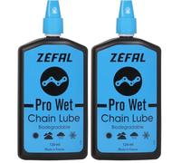 ZEFAL Pro Wet Lube 120 ML - Lubricante Biodegradable para la Cadena de Bicicleta - Aceite Bicicleta - Largas distancias y Todas las Condiciones (Paquete de 2)