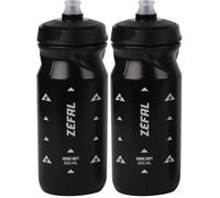 ZEFAL Sense Soft 65 - Bidón Ciclismo y MTB - Botella Bicicleta y Deporte Sin BPA - Negro, 650 ml (Paquete de 2)