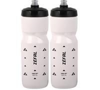 ZEFAL Sense Soft 80 - Bidón Ciclismo y MTB - Botella Bicicleta y Deporte Sin BPA - Blanco, 800ml (Paquete de 2)