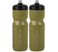 ZEFAL Sense Soft 80 - Bidón Ciclismo y MTB - Botella Bicicleta y Deporte Sin BPA - Verde Oliva, 800 ml (Paquete de 2)