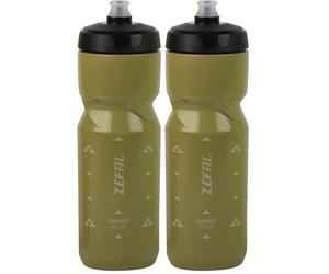 ZEFAL Sense Soft 80 - Bidón Ciclismo y MTB - Botella Bicicleta y Deporte Sin BPA - Verde Oliva, 800 ml (Paquete de 2)