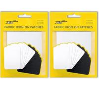 ZEFFFKA 2PACK Tela de Parches de Jean Aplicables con Plancha Interior & Exterior Pegamento Mas Fuerte 100% Algodón Tonos Surtidos Kit de Decoración 12 Piezas Tamaño 7.5 cm x 10.5 cm