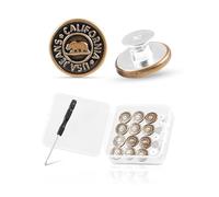 ZEFFFKA Jean Buttons - Kit de repuesto de cierres a presión ajustables de metal y cobre, sin costuras, 12 unidades, 3/4 pulgadas (20 mm)
