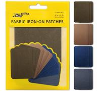 ZEFFFKA Tela de Parches de Jean Aplicables con Plancha Interior & Exterior Pegamento Mas Fuerte 100% Algodón Tonos Surtidos Kit de Decoración 12 Piezas Tamaño 3" x 4-1/4" (7.5 cm x 10.5 cm)