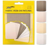 ZEFFFKA Tela Parches Jean Aplicables con Plancha Interior & Exterior Pegamento Mas Fuerte 100% Algodón Tonos Surtidos Kit de Decoración 12 Piezas 3" x 4-1/4" (7.5 cm x 10.5 cm)